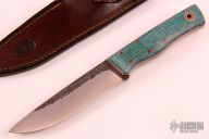 Leuku - Green Burlap Micarta