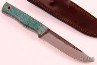 Leuku - Green Burlap Micarta