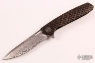 604DS Damasteel Framelock Flipper