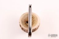 Lockback - Damascus and Black Lip Pearl