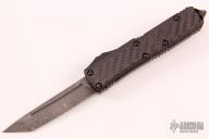 233-16CFTI UTX-85 T/E Carbon Fiber Damascus Standard Blue Titanium Hardware