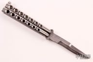 Damascus Weehawk Balisong - Jody Samson Signed