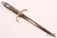 Mosaic Paua Shell Medieval Dagger