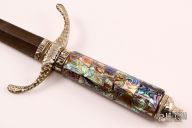 Mosaic Paua Shell Medieval Dagger