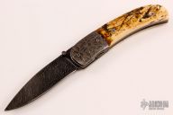 Damascus and Mammoth Ivory Linerlock