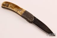 Damascus and Mammoth Ivory Linerlock