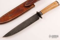 Damascus and Giraffe Bone Long Hunter