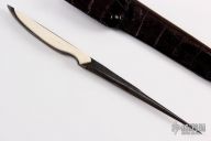 Damascus Stiletto - Mammoth Ivory