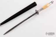  Dirk - Damascus and Fossil Walrus Ivory