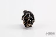 Octoskull - Brass and Silver w/ Ruby Eyes