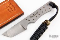  Thick Scrap Knife with Leather Sheath