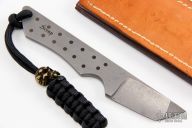 Thick Scrap Knife with Leather Sheath