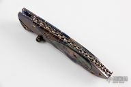 Damascus and Black Lip Pearl Linerlock