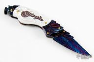 Damascus Pearl and Coral Linerlock