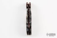 Damascus and Black Lip Pearl Linerlock