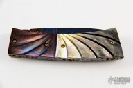 Damascus and Black Lip Pearl Linerlock