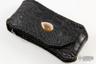 Damascus and Black Lip Pearl Linerlock