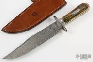 Damascus and Mammoth Ivory Bowie
