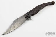 Navaja Flipper - MokuTi Clip Damascus Blade 