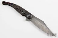 Navaja Flipper - MokuTi Clip Damascus Blade 