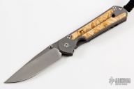 Small Sebenza 21 w/ Box Elder Burl Inlay