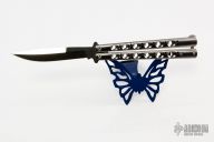 Model 42 Balisong Titanium W/ Stand