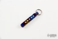 Titanium square Minimalist with Green Insert 