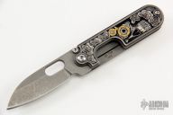 Black Fox Bean Smokey Skull Knife