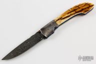 Damascus and Mammoth Ivory Linerlock