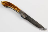 Damascus and Mammoth Ivory Linerlock