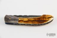 Damascus and Mammoth Ivory Linerlock