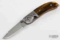Engraved Mammoth Ivory Linerlock