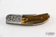 Engraved Mammoth Ivory Linerlock