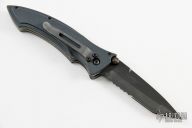 STT-685 Small Tactical Tanto Black Serrated Auto