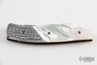 "Silver Bird" Damascus and Pearl Liner Lock