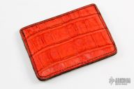 Double Sleeve Card Wallet - Red Gator Skin