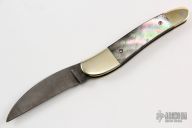 Damascus and Black Lip Pearl Slipjoint