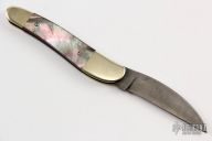 Damascus and Black Lip Pearl Slipjoint