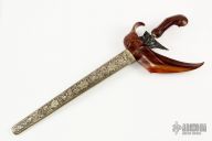 Antique Damascus Kris Dagger - Meteorite Damascus