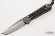 Large Sebenza 21 Tanto - Black Canvas Micarta