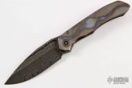 Damascus and Flamed Titanium ANAX