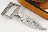 Belt Buckle Knife - Engraved