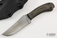 WKII - Crusher Belt Knife - Black/Green Linen Micarta
