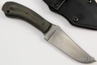 WKII - Crusher Belt Knife - Black/Green Linen Micarta