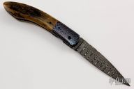 Damascus and Mammoth Ivory Linerlock