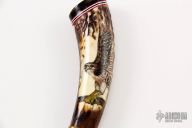 Scrimshawed Damascus Hunter