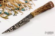Scrimshawed Damascus Hunter