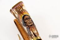 Scrimshawed Damascus Hunter