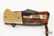 Harpoon Flipper - Damascus Mokume and Ironwood
