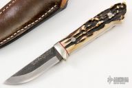  Sheath Knife - Stag Handle by Moriya
